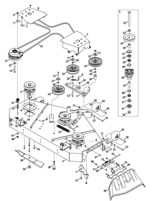 Mower Deck 60-Inch Deck Diagram and Parts List for Z-FORCESZ60 (17ASDGHD-17ASDGHD010)(2015) Cub Cadet Lawn Tractor